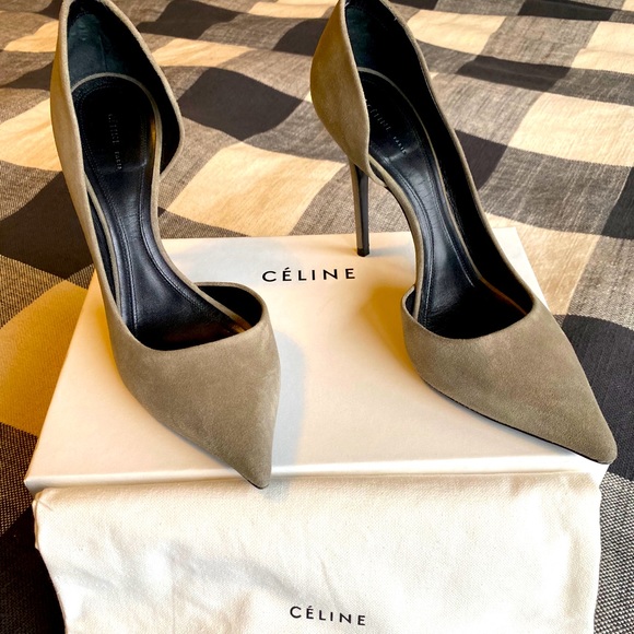 Céline D’Orsay Pump Mastic in Grey Suede - Picture 1 of 10